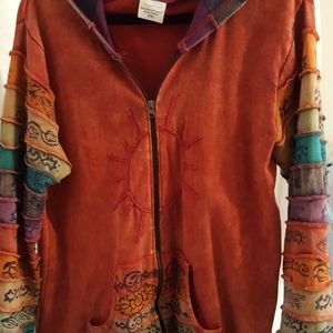 Zipper / long hoodie